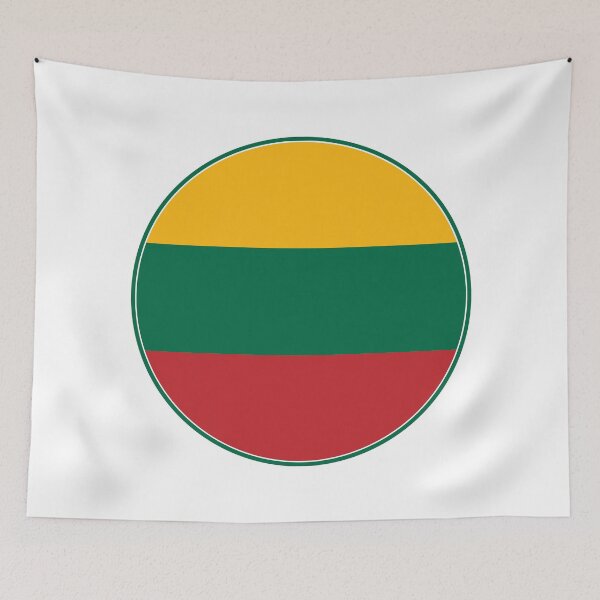 Item preview, Lithuania Flag Round Design designed and sold by NTGUILTY.