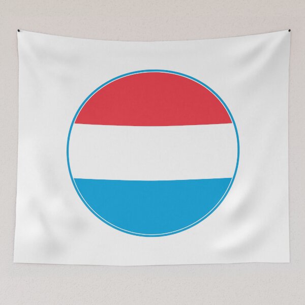 Item preview, Luxembourg Flag Round Design designed and sold by NTGUILTY.