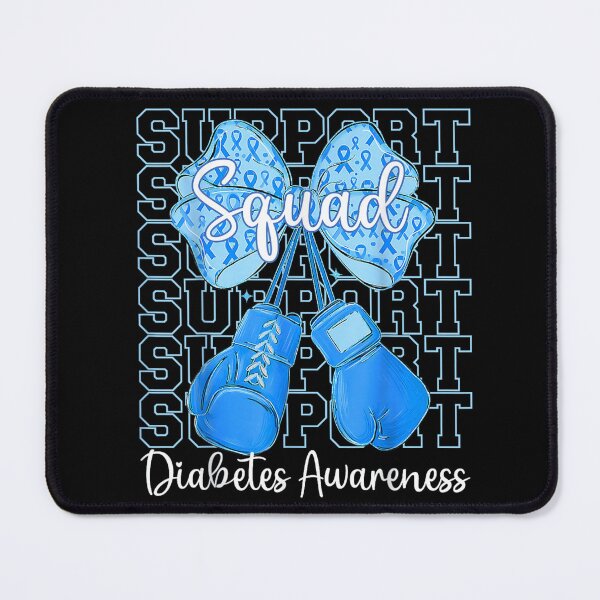 Item preview, Blue Ribbon Boxing Gloves Diabetes Awareness Support Squad Design designed and sold by RannaHile.