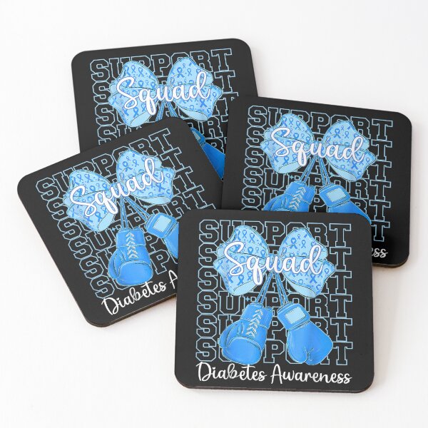 Item preview, Blue Ribbon Boxing Gloves Diabetes Awareness Support Squad Design designed and sold by RannaHile.