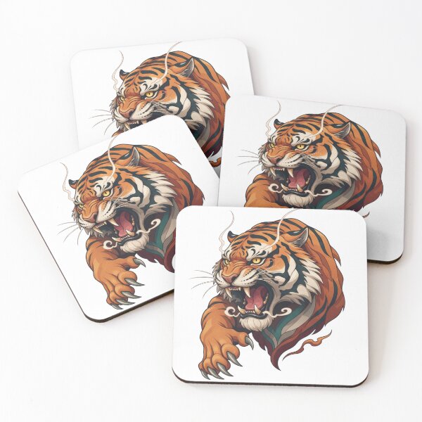 Item preview, Roaring Tiger Spirit” — Dynamic Wild Tiger Artwork designed and sold by Kavya Art.