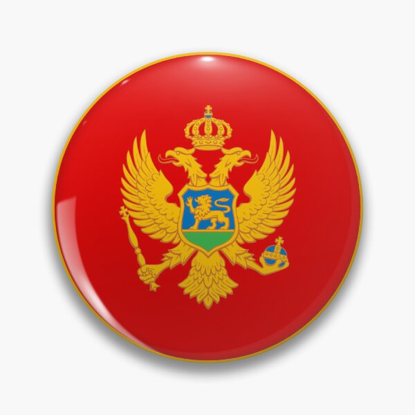 Item preview, Montenegro Flag Round Design designed and sold by NTGUILTY.