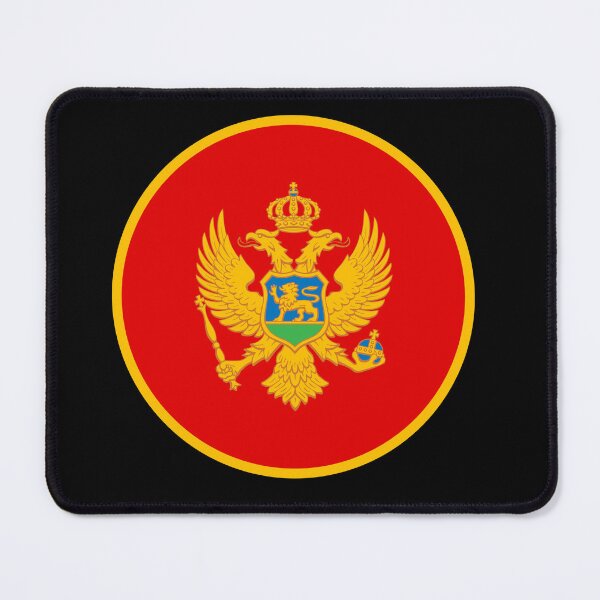 Item preview, Montenegro Flag Round Design designed and sold by NTGUILTY.