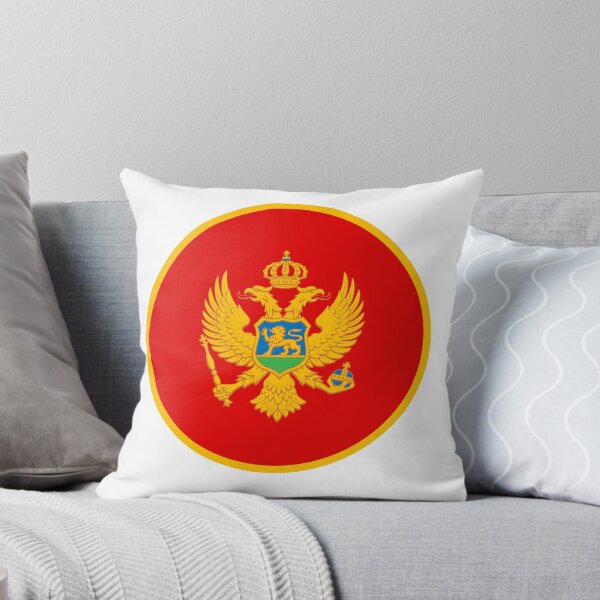Item preview, Montenegro Flag Round Design designed and sold by NTGUILTY.