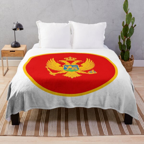 Item preview, Montenegro Flag Round Design designed and sold by NTGUILTY.