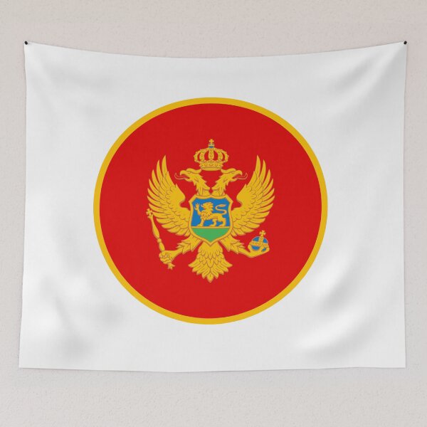 Item preview, Montenegro Flag Round Design designed and sold by NTGUILTY.