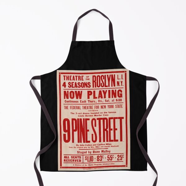 Item preview, Vintage Theater Poster | 9 Pine Street Play | Lizzie Borden Drama | Federal Theatre Project | 1930s Art & New York Performance designed and sold by artofuniverse.