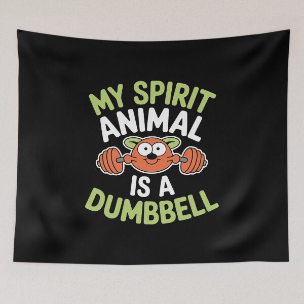 Item preview, Funny Fitness My Spirit Animal is A Dumbbell designed and sold by PeteHomenick.