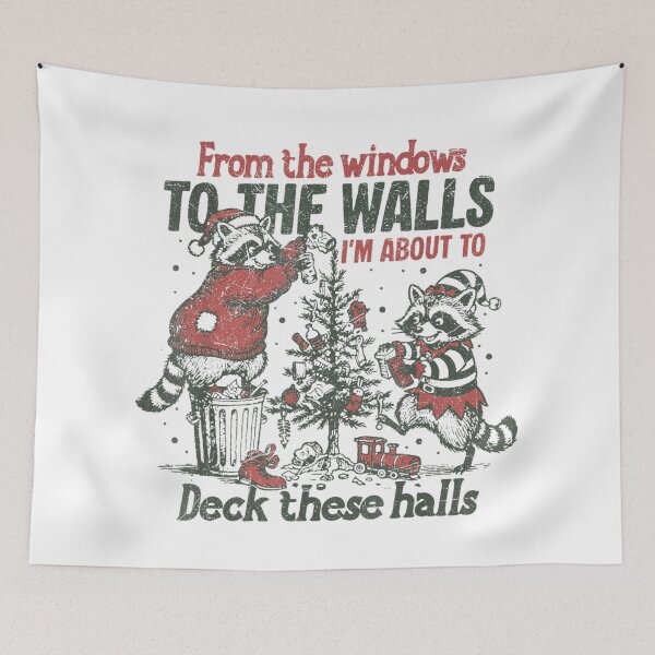 Item preview, Funny Raccoons Deck the Halls Christmas Song Parody T-shirt designed and sold by RannaHile.