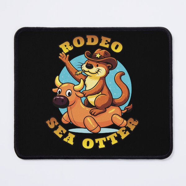 Item preview, Rodeo Sea Otter – Funny Cowboy Animal Design designed and sold by Urszula Żydek.