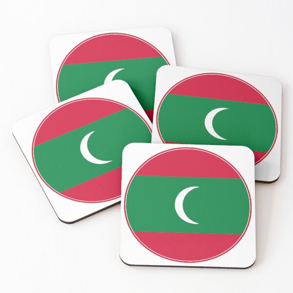 Item preview, Maldives Flag Round Design designed and sold by NTGUILTY.