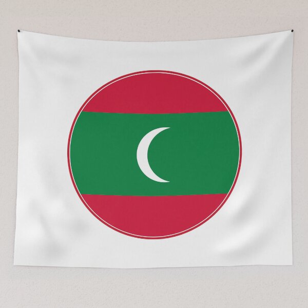 Item preview, Maldives Flag Round Design designed and sold by NTGUILTY.