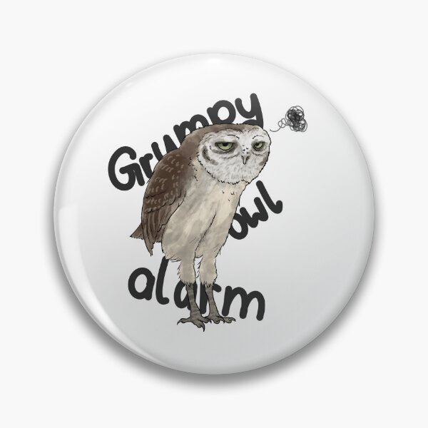 Item preview, Grumpy Owl Alarm | Funny Owl Design designed and sold by Sumpfmaus.