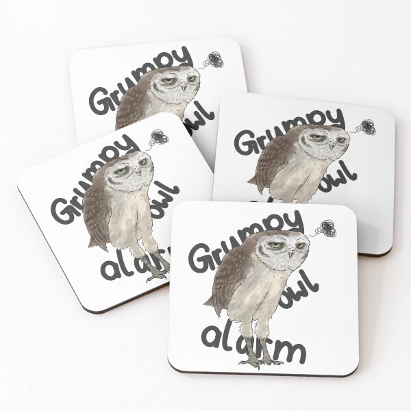 Item preview, Grumpy Owl Alarm | Funny Owl Design designed and sold by Sumpfmaus.