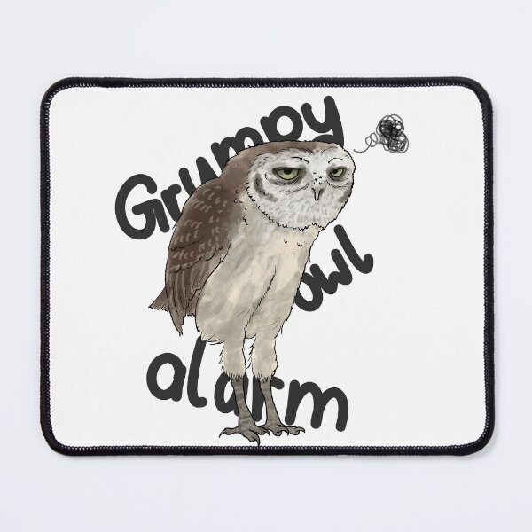 Item preview, Grumpy Owl Alarm | Funny Owl Design designed and sold by Sumpfmaus.