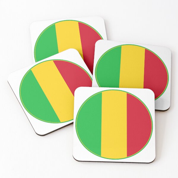 Item preview, Mali Flag Round Design designed and sold by NTGUILTY.