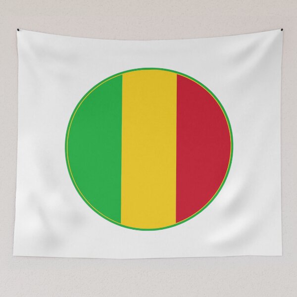 Item preview, Mali Flag Round Design designed and sold by NTGUILTY.