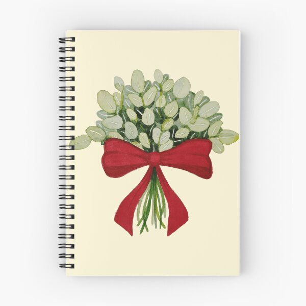 Item preview, Watercolor Christmas Bouquet with Red Ribbon – Hand-Painted Holiday Art. designed and sold by Greitas.