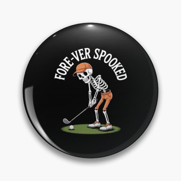 Item preview, Funny Fore-ver Spooked Skeleton Golfer Halloween designed and sold by PeteHomenick.