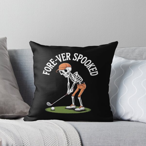 Item preview, Funny Fore-ver Spooked Skeleton Golfer Halloween designed and sold by PeteHomenick.