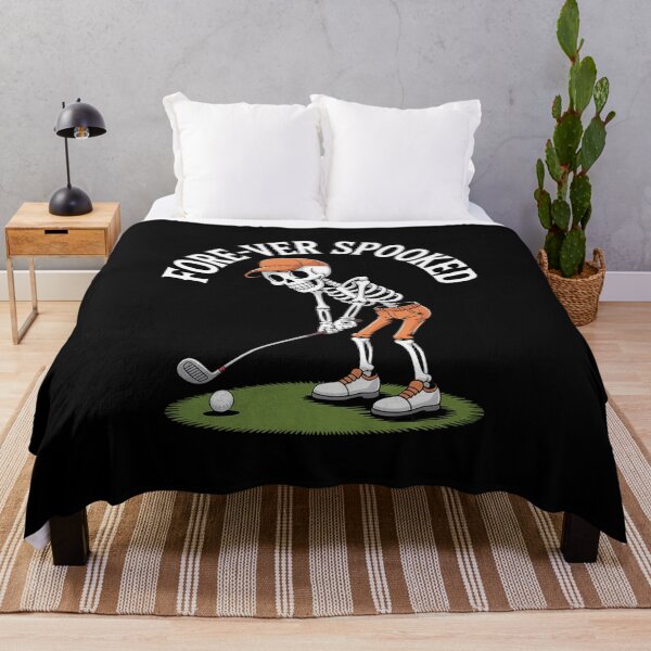 Item preview, Funny Fore-ver Spooked Skeleton Golfer Halloween designed and sold by PeteHomenick.
