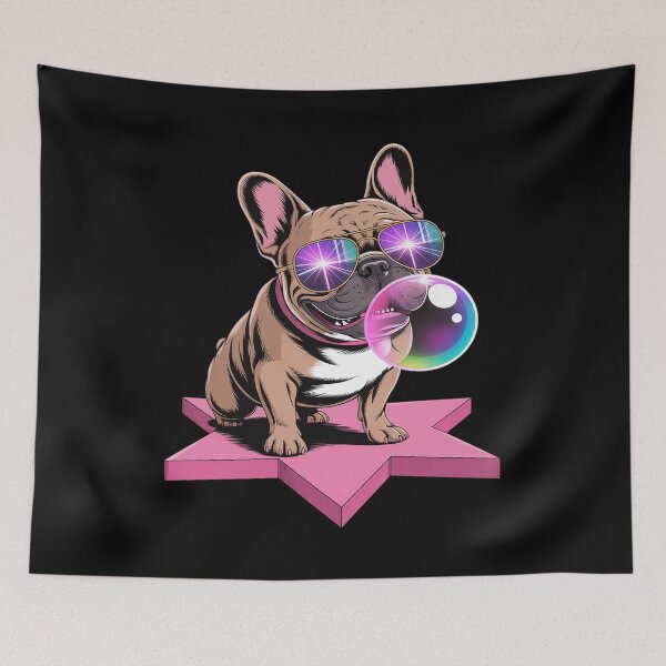 Item preview, Funny French Bulldog Rockstar Bubblegum Frenchie Dog designed and sold by PeteHomenick.
