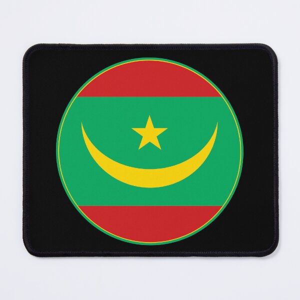 Item preview, Mauritania Flag Round Design designed and sold by NTGUILTY.