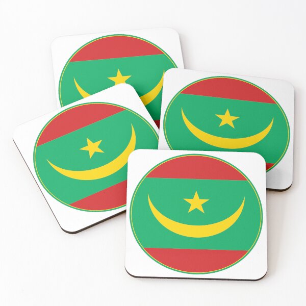 Item preview, Mauritania Flag Round Design designed and sold by NTGUILTY.