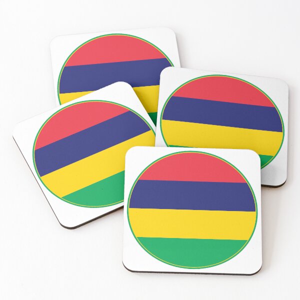 Item preview, Mauritius Flag Round Design designed and sold by NTGUILTY.