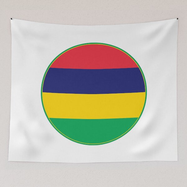 Item preview, Mauritius Flag Round Design designed and sold by NTGUILTY.
