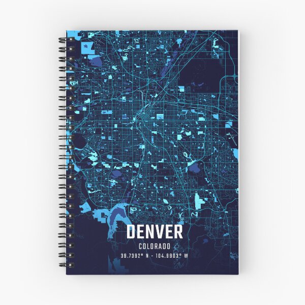 Item preview, Denver Midnight City Map designed and sold by HomeLivingCo.