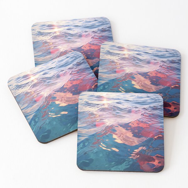 Item preview, Vast, Clear Turquoise Ocean with Sunlight Reflections Under a Bright Blue Sky and Fluffy White Clouds designed and sold by Epsydon Designers.
