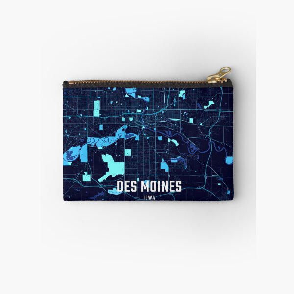 Item preview, Des Moines Midnight City Map designed and sold by HomeLivingCo.