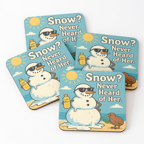 Item preview, Snow? Never Heard of Her – Funny New Zealand Summer Christmas designed and sold by Globalcitytees.