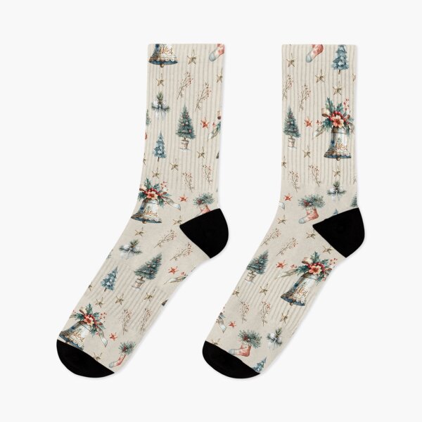 Item preview, Elegant Christmas Seamless Pattern with Bells and Stars designed and sold by Clara Fruggeri.