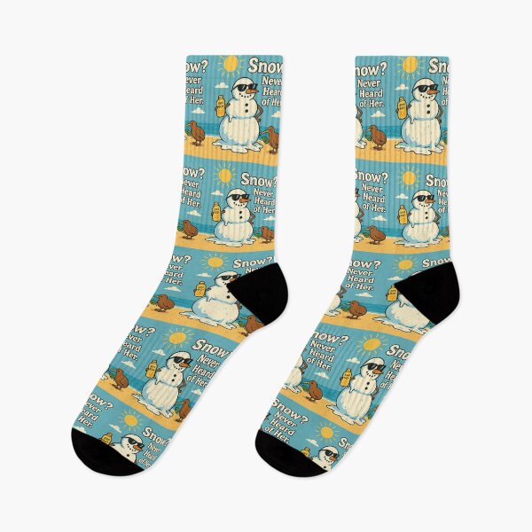 Item preview, Snow? Never Heard of Her – Funny New Zealand Summer Christmas designed and sold by Globalcitytees.