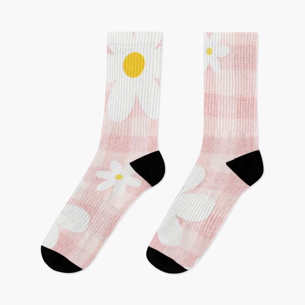 Artikelvorschau, Niedliches rosa Vichy-Karo-Muster mit weißen Gänseblümchen entworfen und verkauft von Colorville.