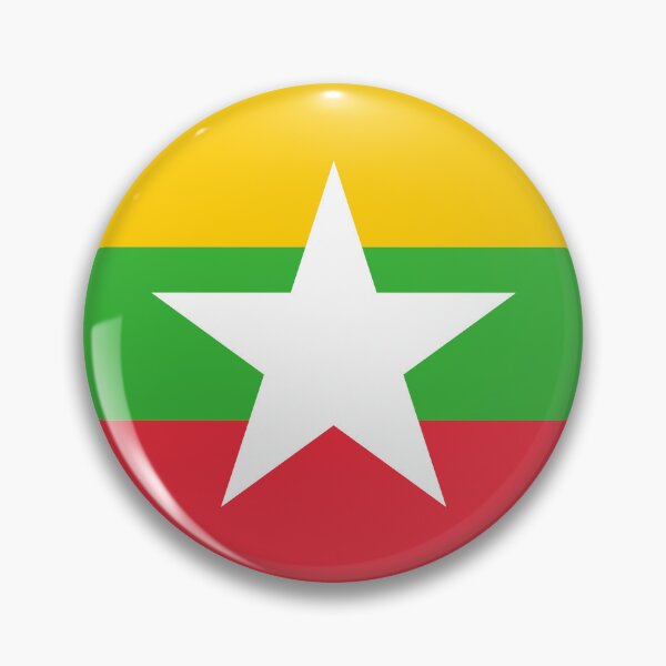 Item preview, Myanmar Flag Round Design designed and sold by NTGUILTY.