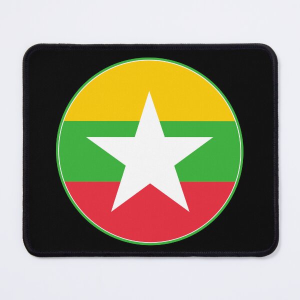 Item preview, Myanmar Flag Round Design designed and sold by NTGUILTY.