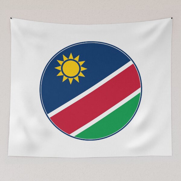Item preview, Namibia Flag Round Design designed and sold by NTGUILTY.