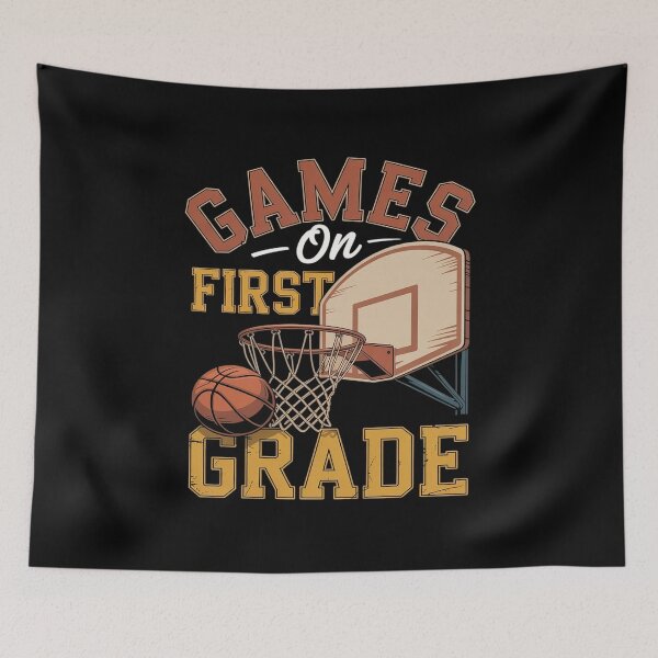 Item preview, Funny Games On First Grade Basketball First Day Of School designed and sold by PeteHomenick.