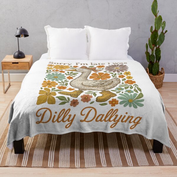 Item preview, Late Was Dilly Saying Vintage Classic I'm Sorry Dallying Retro Funny I designed and sold by PEDDAKAPRADEEP.