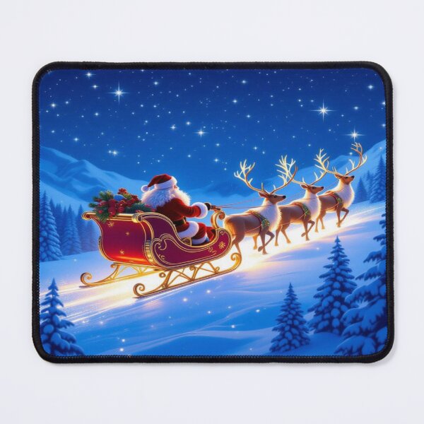 Item preview, Santa’s Sleigh Ride – Magic, light & winter joy over snowy mountains & starry skies designed and sold by FotoworldEdel.