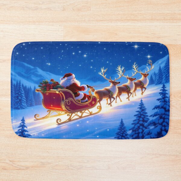 Item preview, Santa’s Sleigh Ride – Magic, light & winter joy over snowy mountains & starry skies designed and sold by FotoworldEdel.