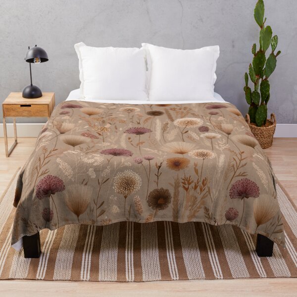 Item preview, Neutral Botanical Pattern – Beige Dried Flowers and Leaves Seamless Design designed and sold by AillustriaAK.