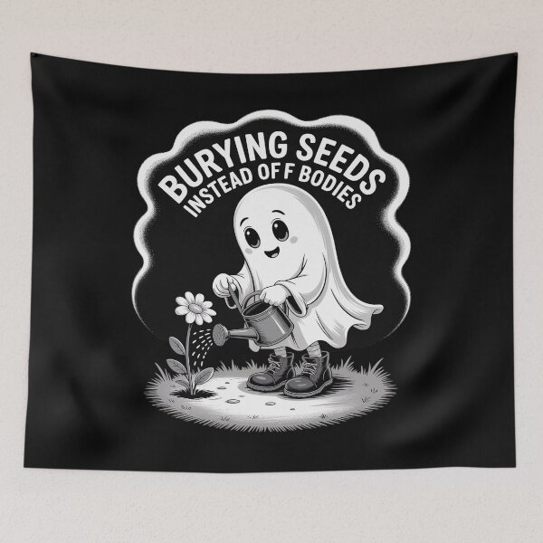 Item preview, Funny Ghost Gardening Burying Seeds Instead of Bodies designed and sold by PeteHomenick.