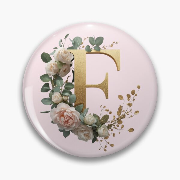 Item preview, Floral Gold Letter F Monogram – Coquette Christian Wall Art, Elegant Blush Rose Initial Print, Faith-Inspired Feminine Gift designed and sold by AmenAlways.