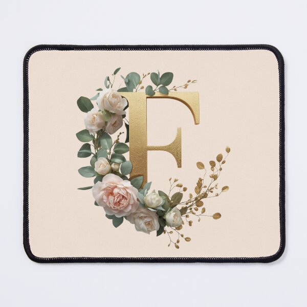 Item preview, Floral Gold Letter F Monogram – Coquette Christian Wall Art, Elegant Blush Rose Initial Print, Faith-Inspired Feminine Gift designed and sold by AmenAlways.
