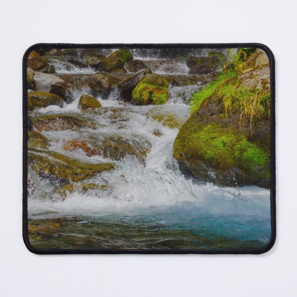 Item preview, Fresh Spring Water over Mossy Rocks in the Kawamata River, Yamanashi, Japan designed and sold by Pix4Japan.