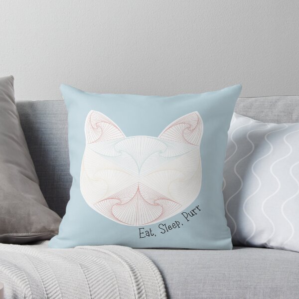 Item preview, Comer Dormir Ronronear Blanco designed and sold by PasdeChatDesign.